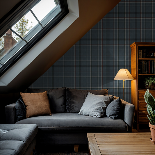 French Plaid Wallpaper X Peony & Honey