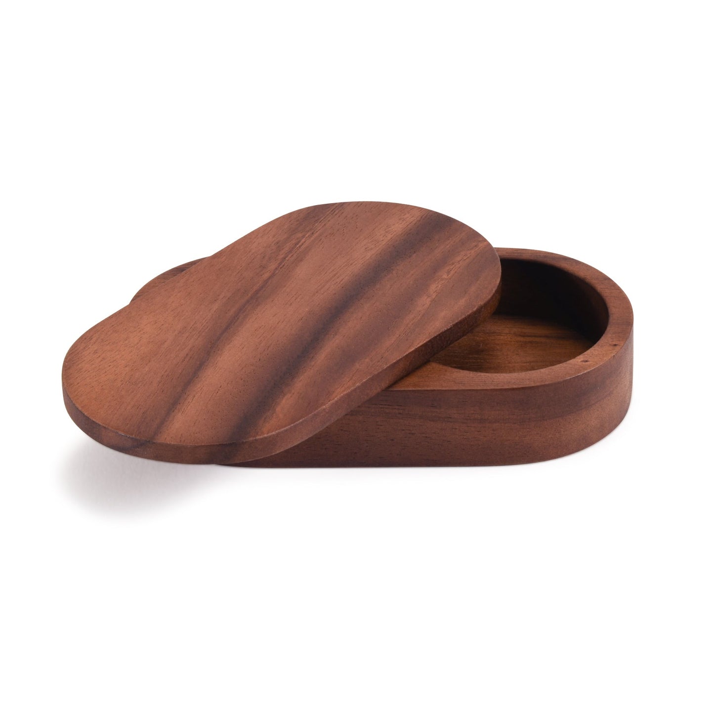 Salt & Pepper Wooden Pinch Pot w/ Cover