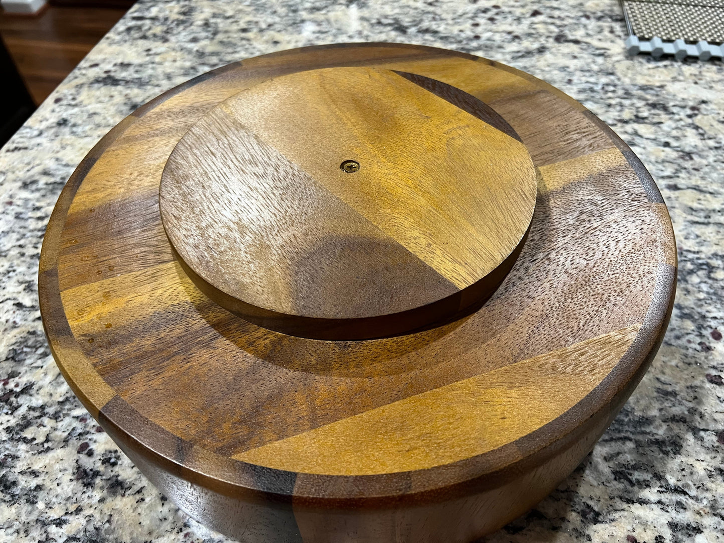 Everlee Lazy Susan Divided Round Tray