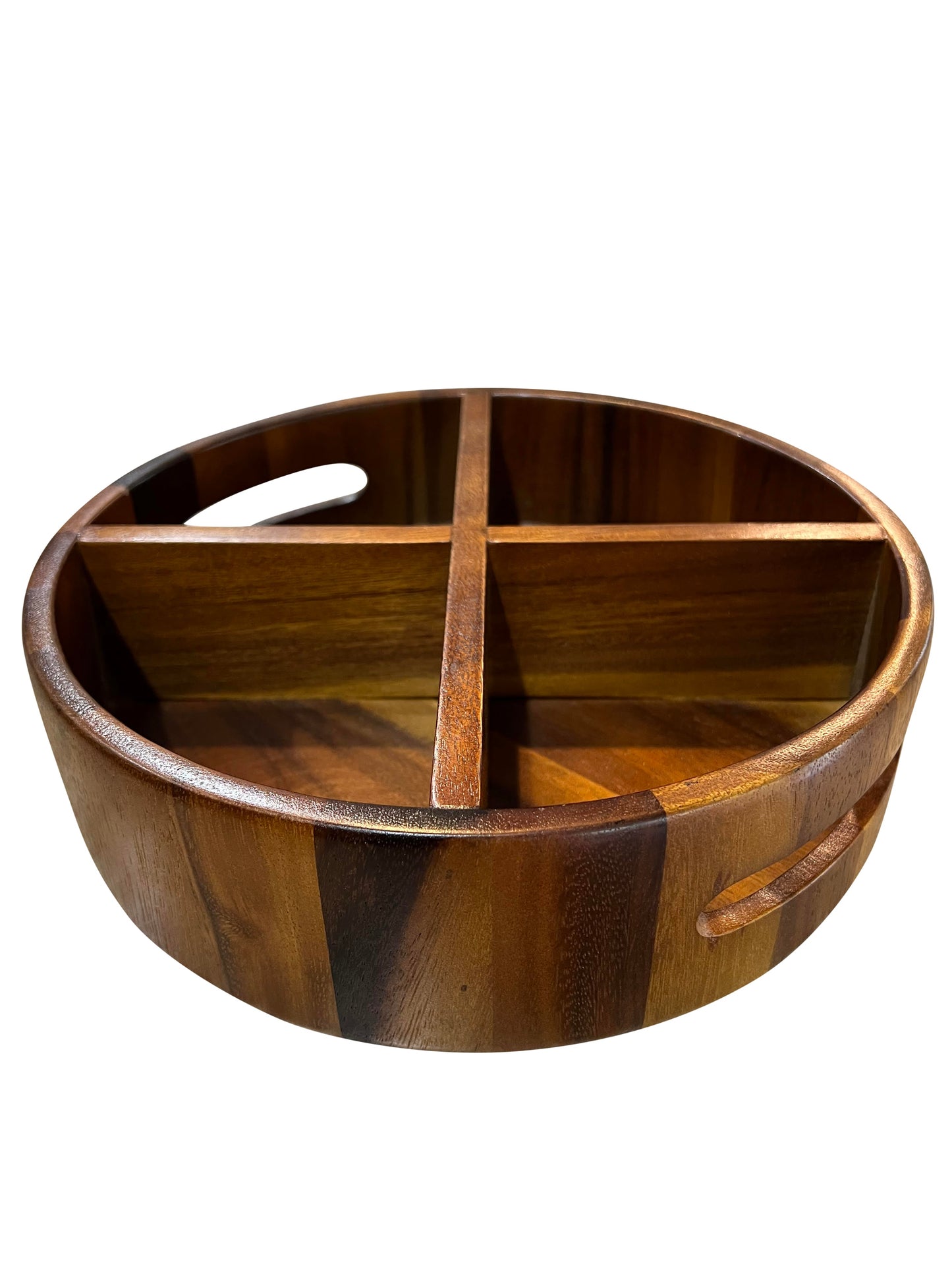 Everlee Lazy Susan Divided Round Tray