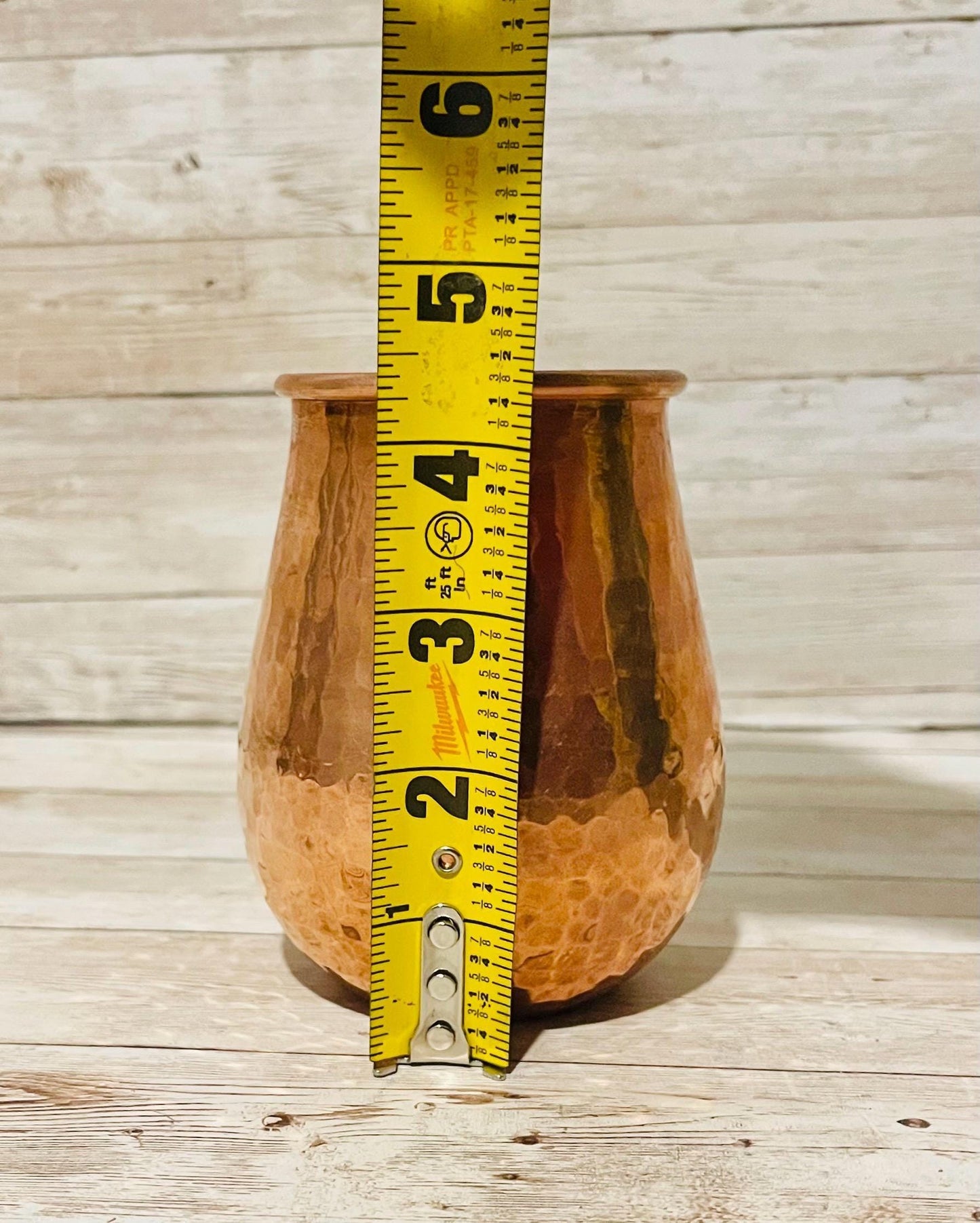 Mexican Copper Charger Plates with 2 Copper Cups