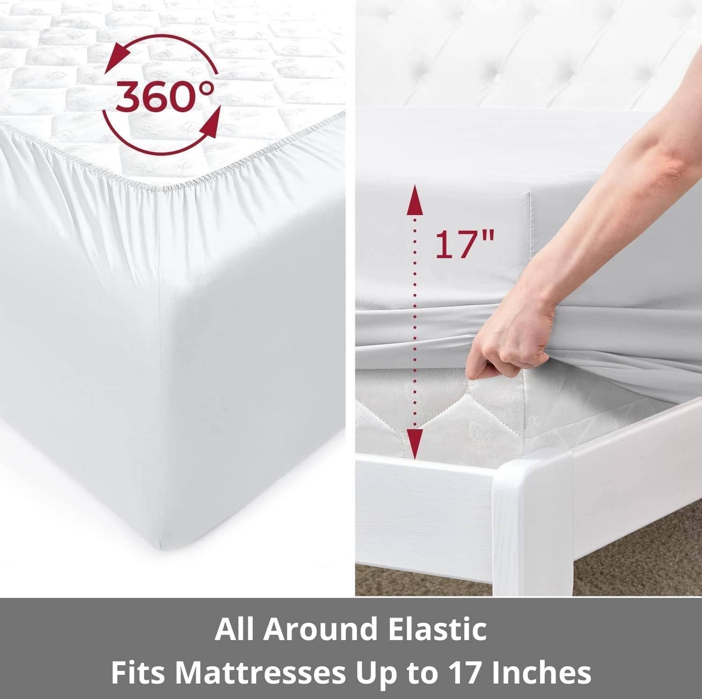 Le Luxe Home - Hotel Collection 4 Pc 1800 Series Ultra Soft Sheet Set