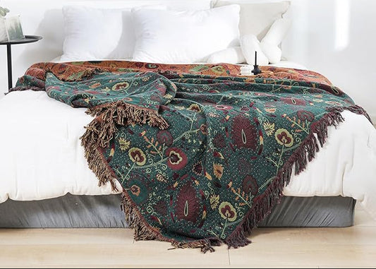 Floral Cotton Reversible Quilt