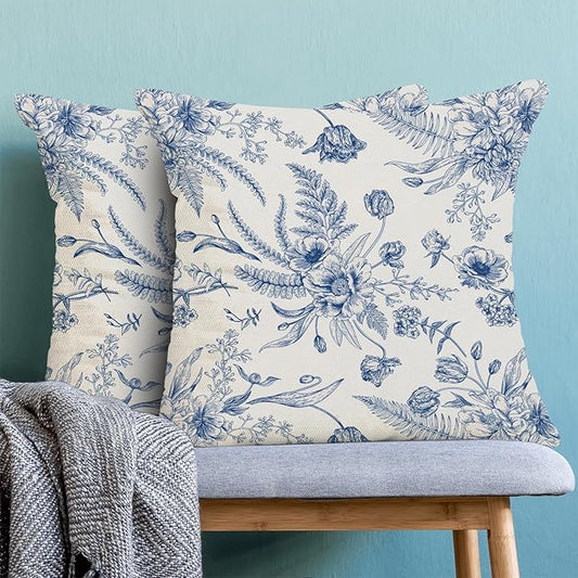 Chinoiserie Flowers Spring Pillow Covers