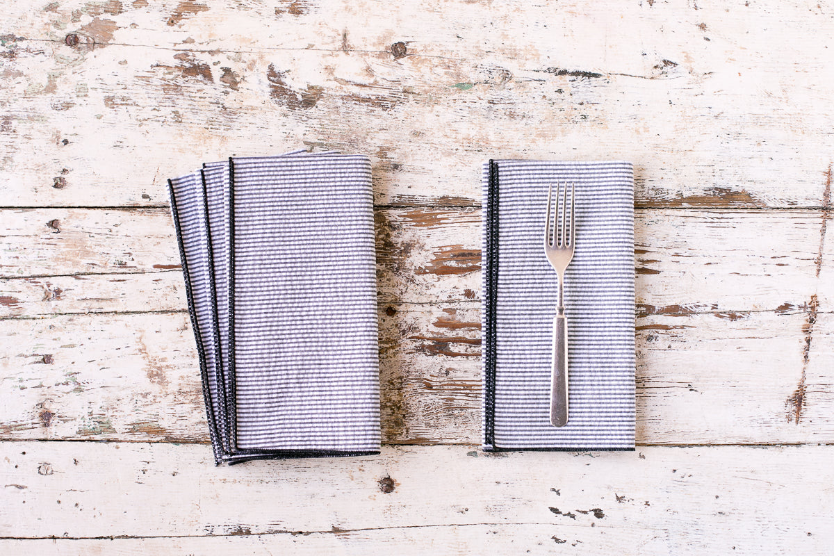 Grove Seersucker Dinner Napkins