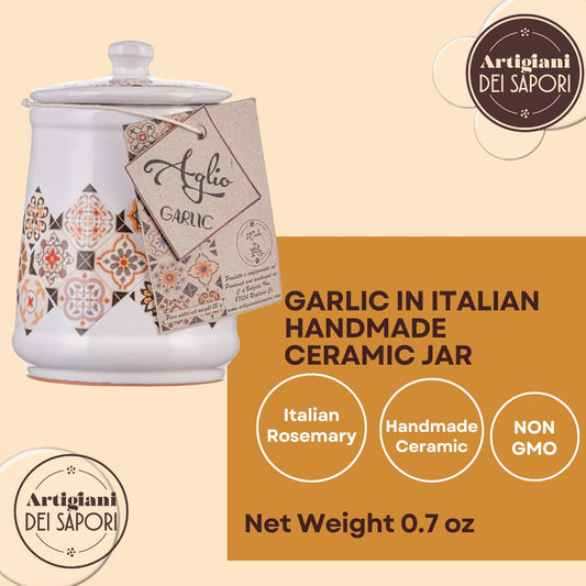 Artigiani dei Sapori, Italian Dried Garlic in Ceramic