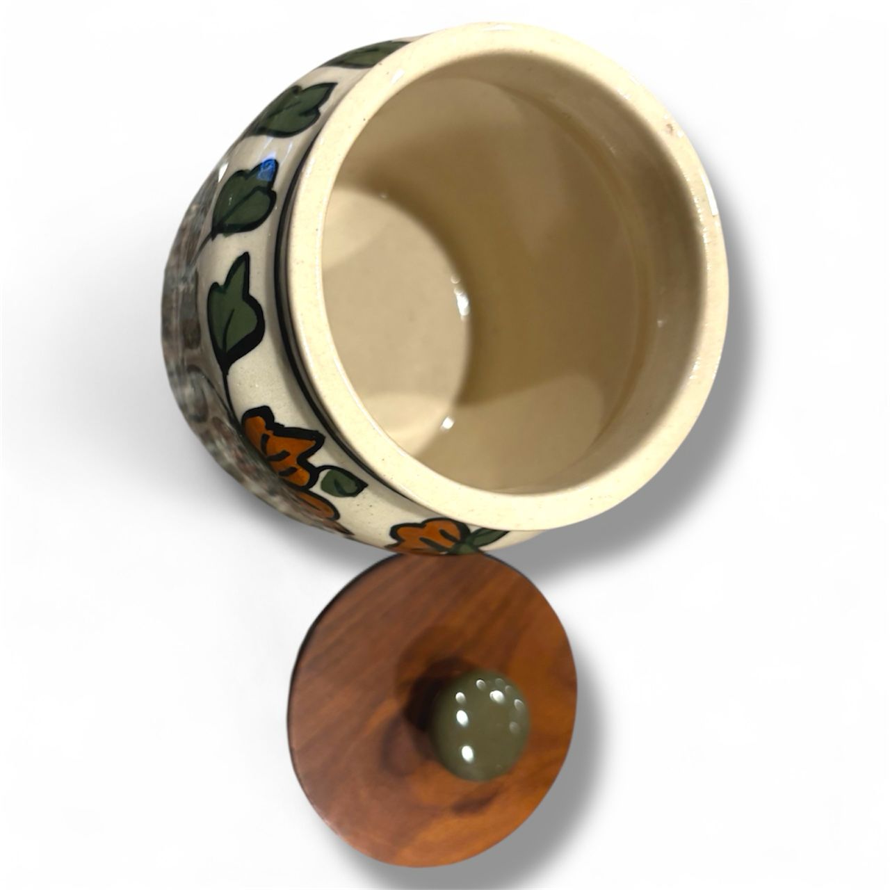 Lola Ceramic Jars with Wooden Lids