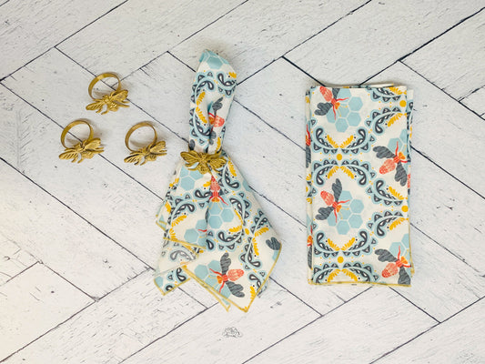 Honey Bee Cloth Napkins