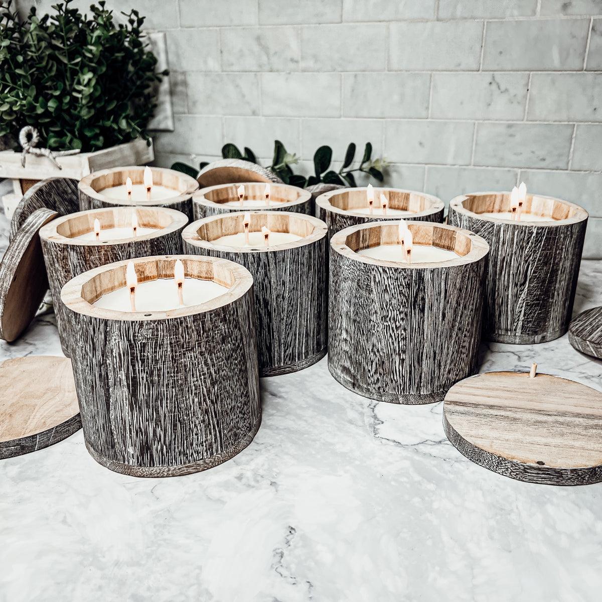 Fenni Wood Candle Vase