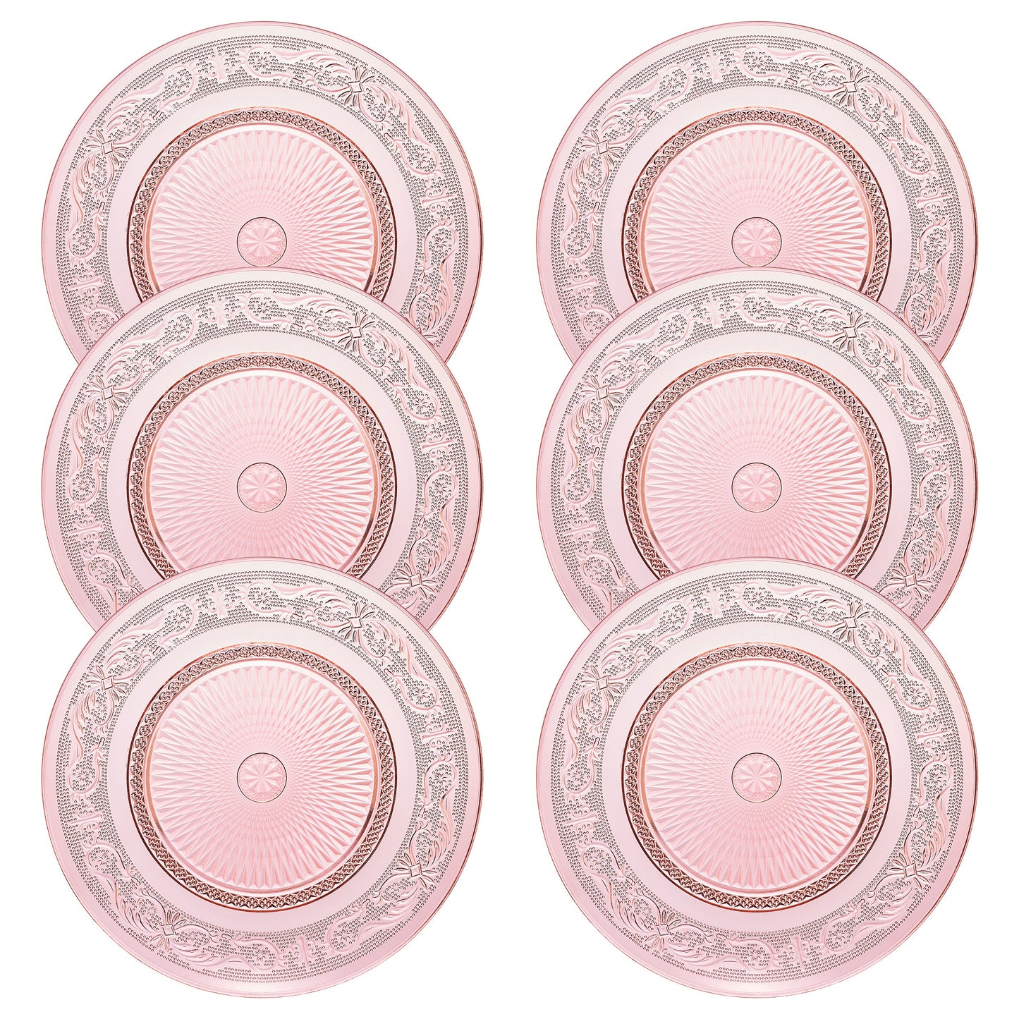 Bare Blush Vintage Glass Dinner Plate