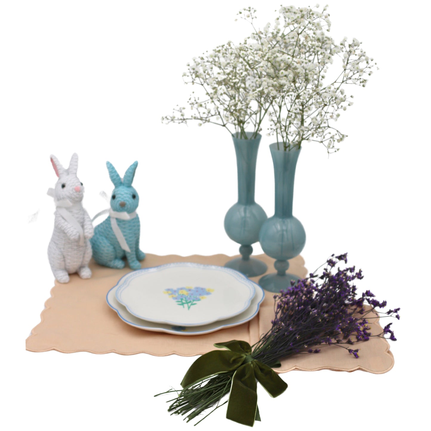 Fir Green Velvet Napkin Bow Tie