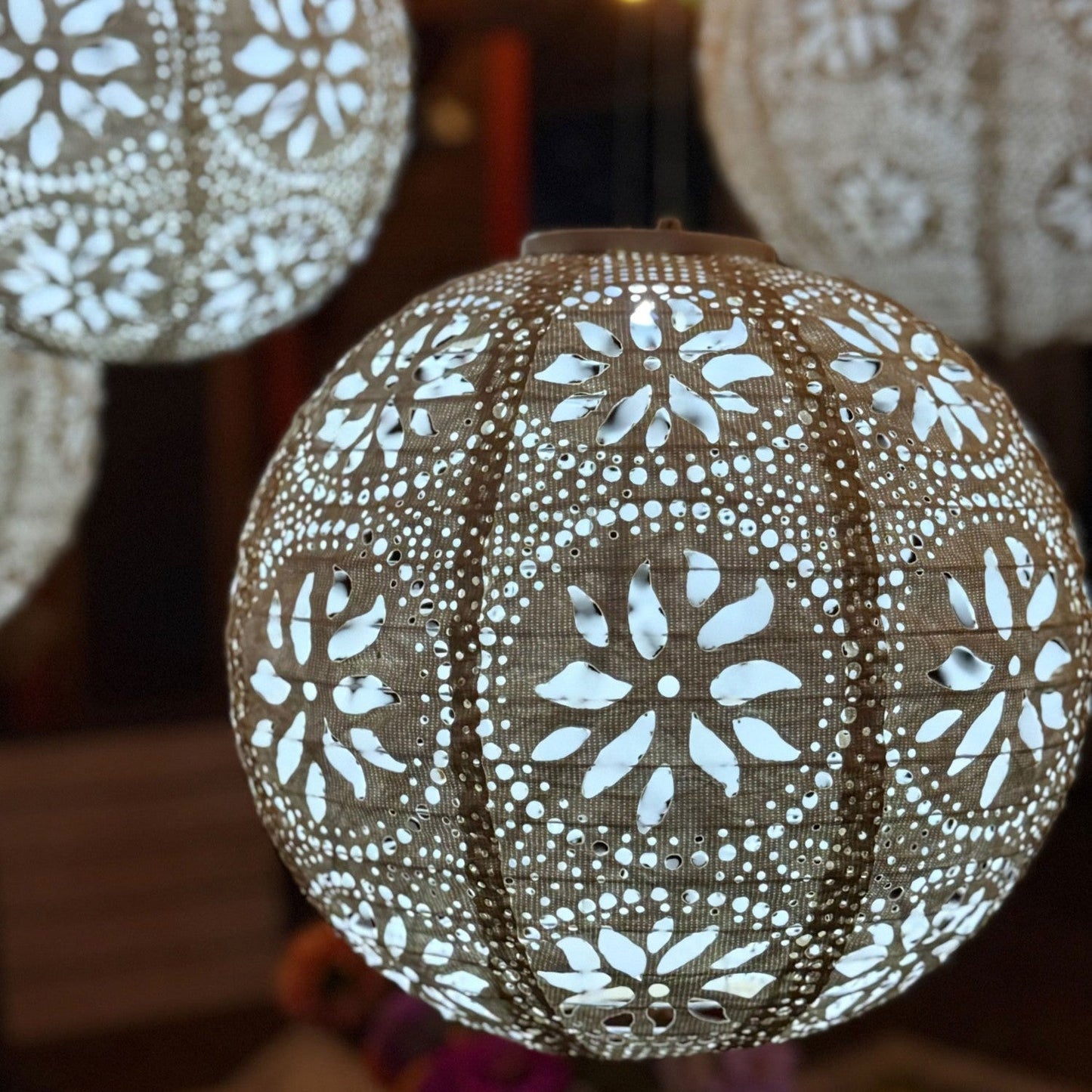 Stella Luxe Globe Boho Pearl Lantern