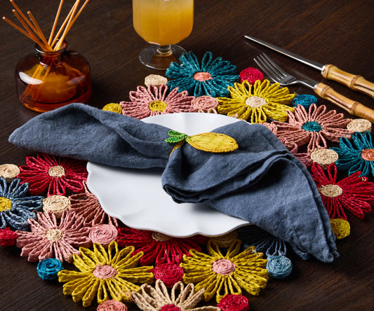 Fleur Raffia Woven Placemat