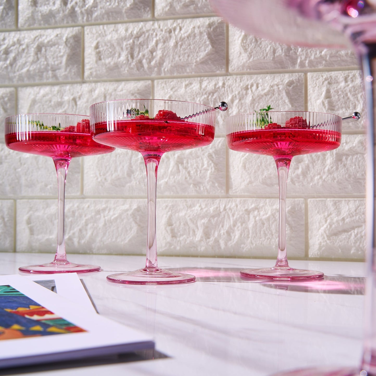 Como Ribbed Champagne Coupe