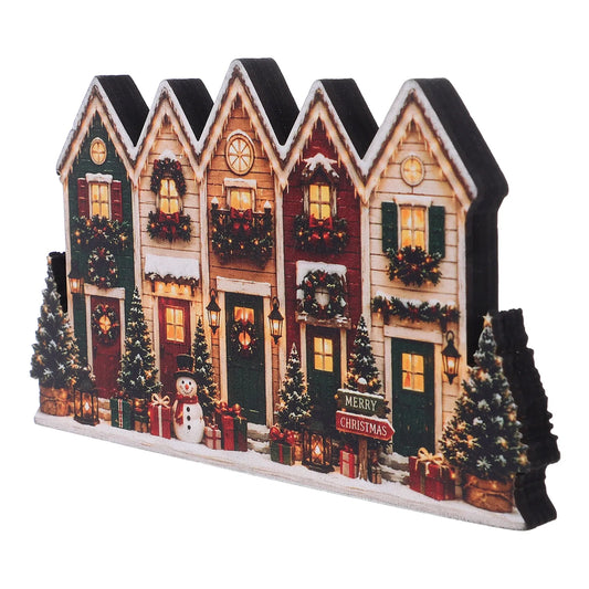 Rosenice Wooden Mini Christmas Village
