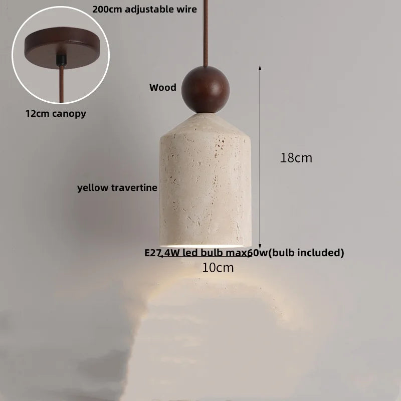 WabiSabi Travertine Pendant from DecorBites™