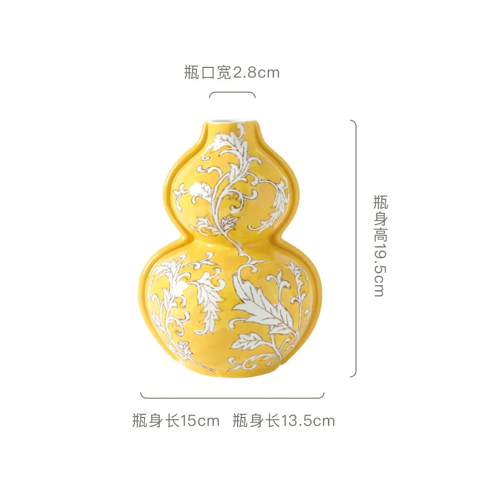 Chinoiserie Flower Porcelain Vase