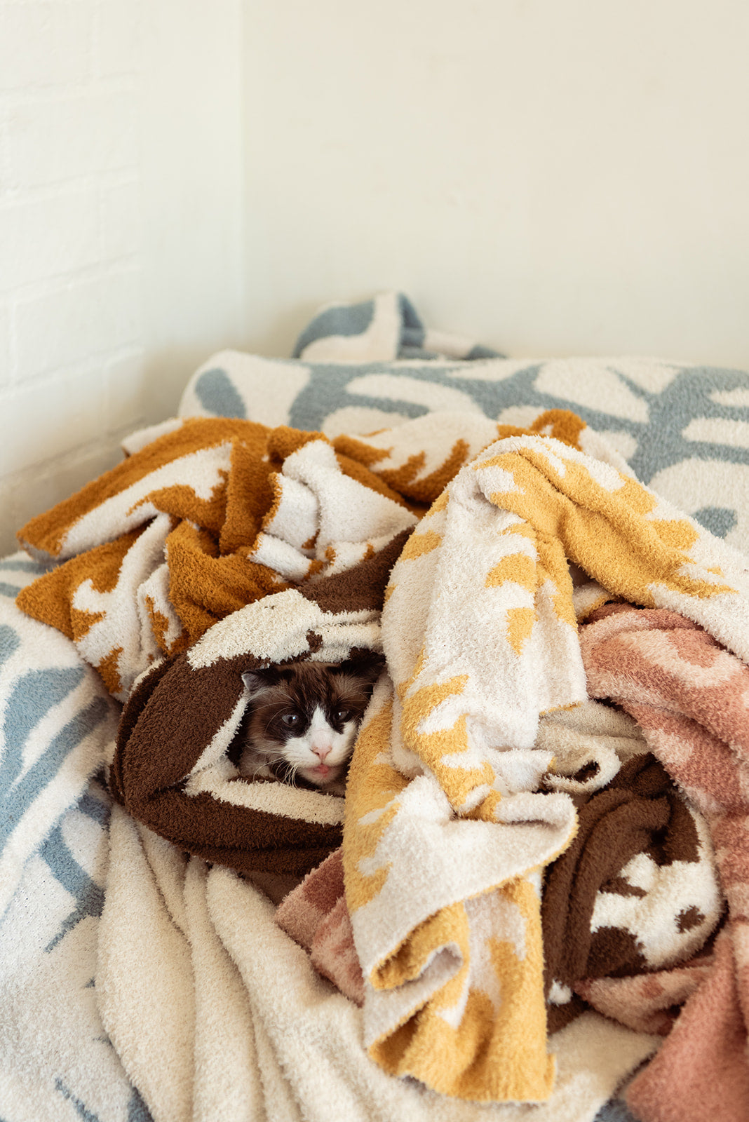 Sage Flora Plush Throw