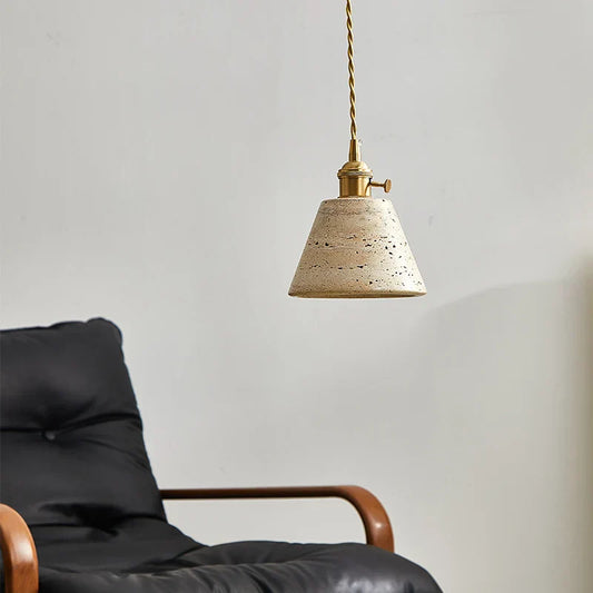 WabiSabi Travertine Pendant from DecorBites™