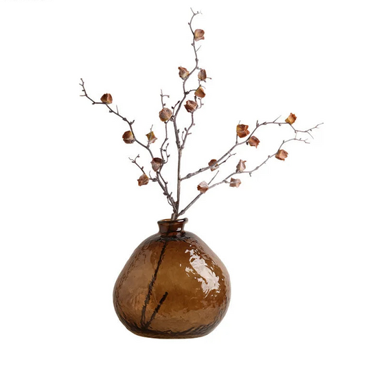 Erath Brown Glass Vase by DecorBites™