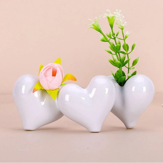 Heart Ceramic Vase by DecorBites™