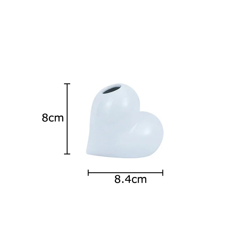Heart Ceramic Vase by DecorBites™
