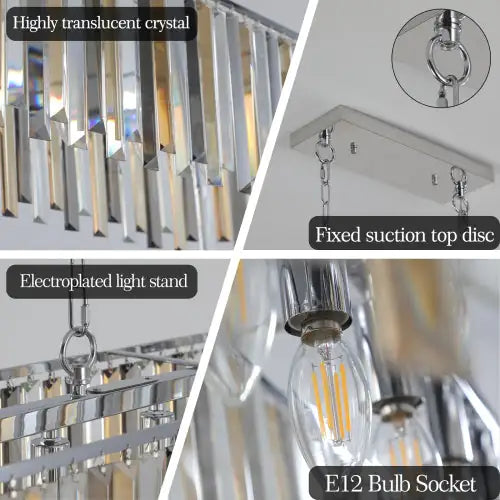 Modern Oval Crystal Chandelier Luxe
