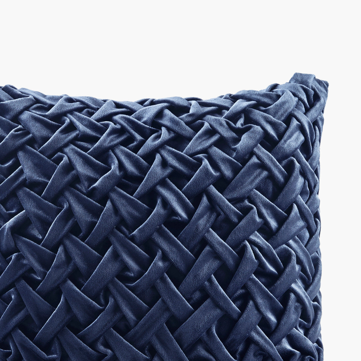 Navy Ruche Decor Pillow