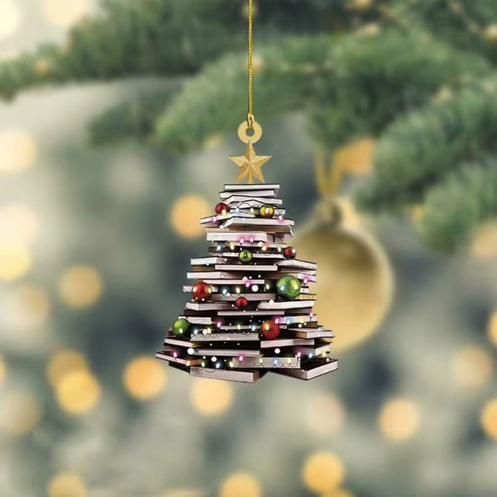 Acrylic Books Christmas Tree Decoration