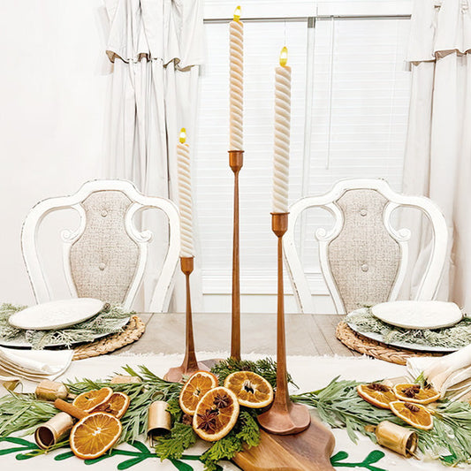 Copper Finish Cast Iron Taper Candle Holders