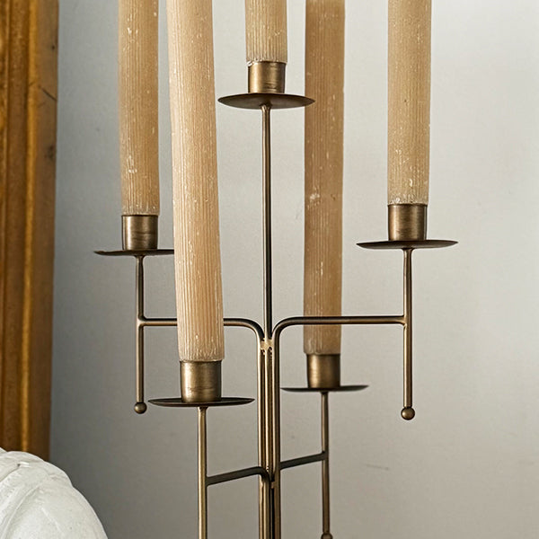 Antique Iron Candelabra, Set of Two