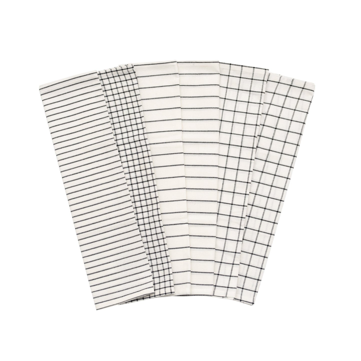 Martha Stripe & Check Kitchen Towel Set