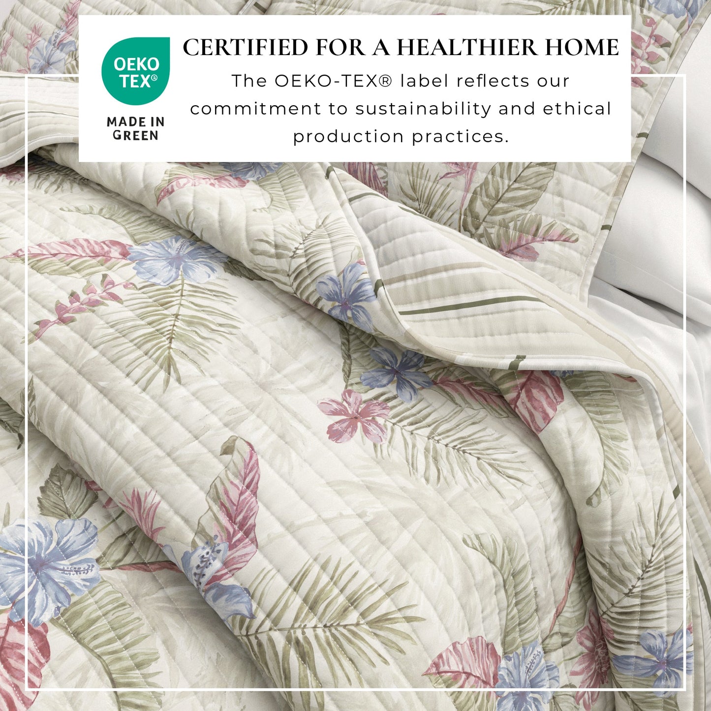Mendocino Floral Printed Cotton Quilt Set