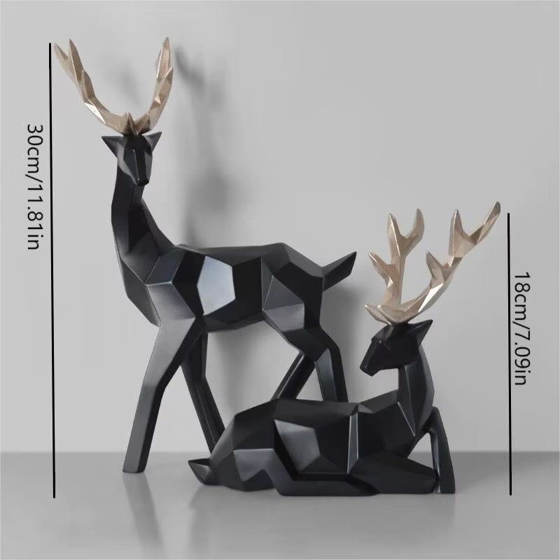 European Style Geometric Tabletop Deer