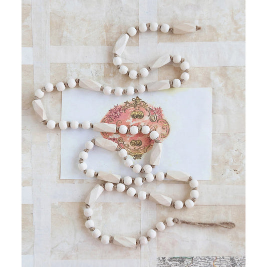 Paulowina Wood Bead Garland Decor