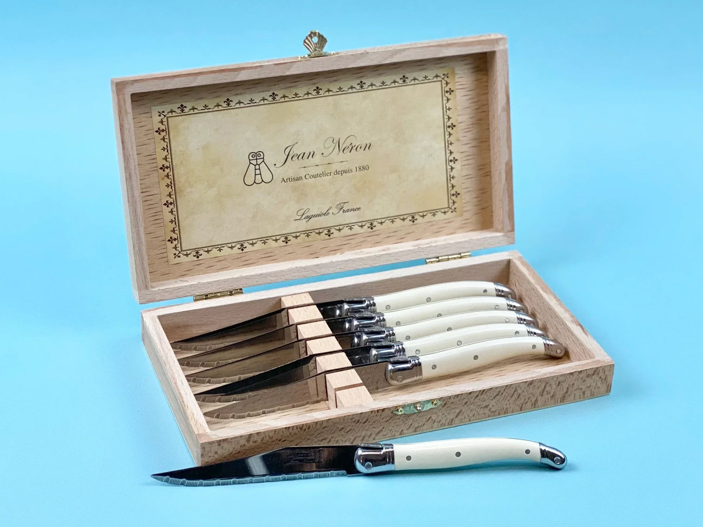 Laguiole Ivory Knives Cutlery Set in Presentation Box