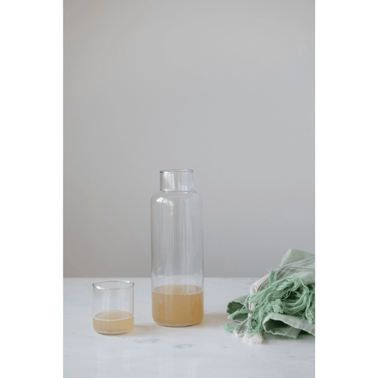 Recycled Glass Decanter & Drinking Glass