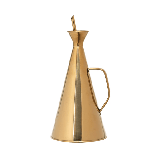 Tesoro Stainless Steel Oil Cruet with Gold Finish