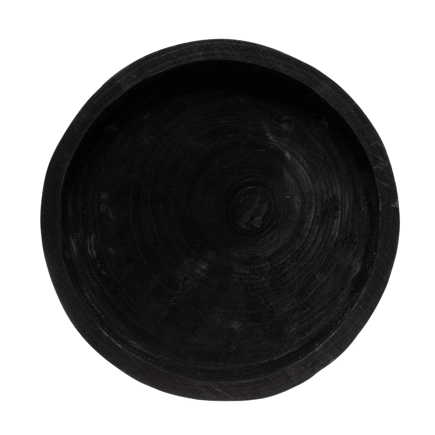 Paulownia Wood Footed Tray, Black