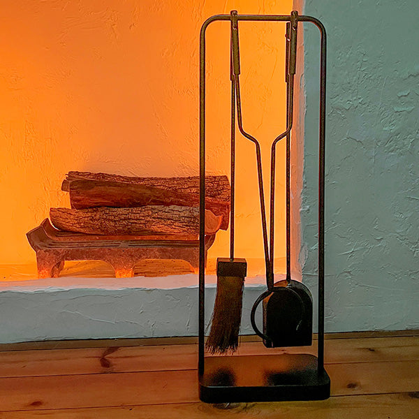 Black Iron Fireplace Tool Set