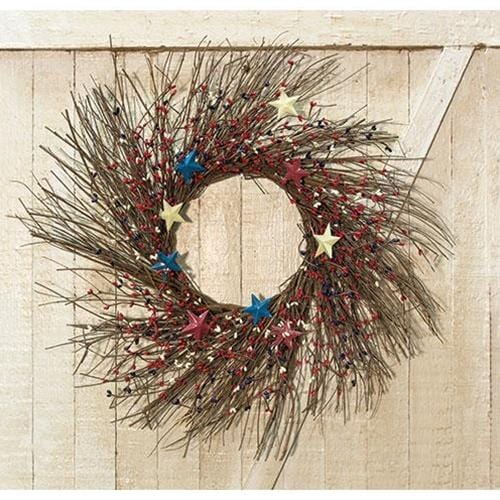 Americana Pip Berry Sunburst Wreath