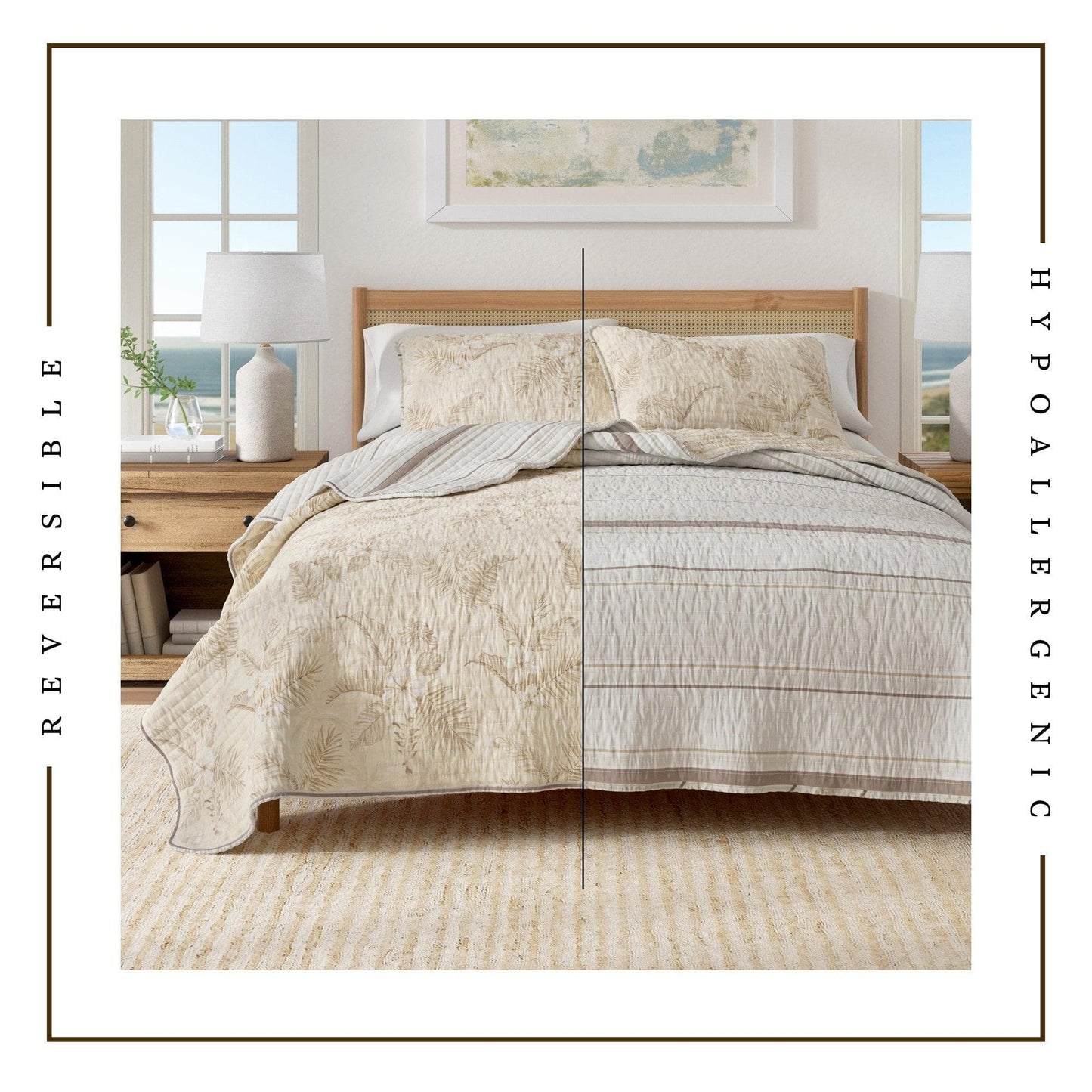 Mendocino Floral Printed Cotton Quilt Set