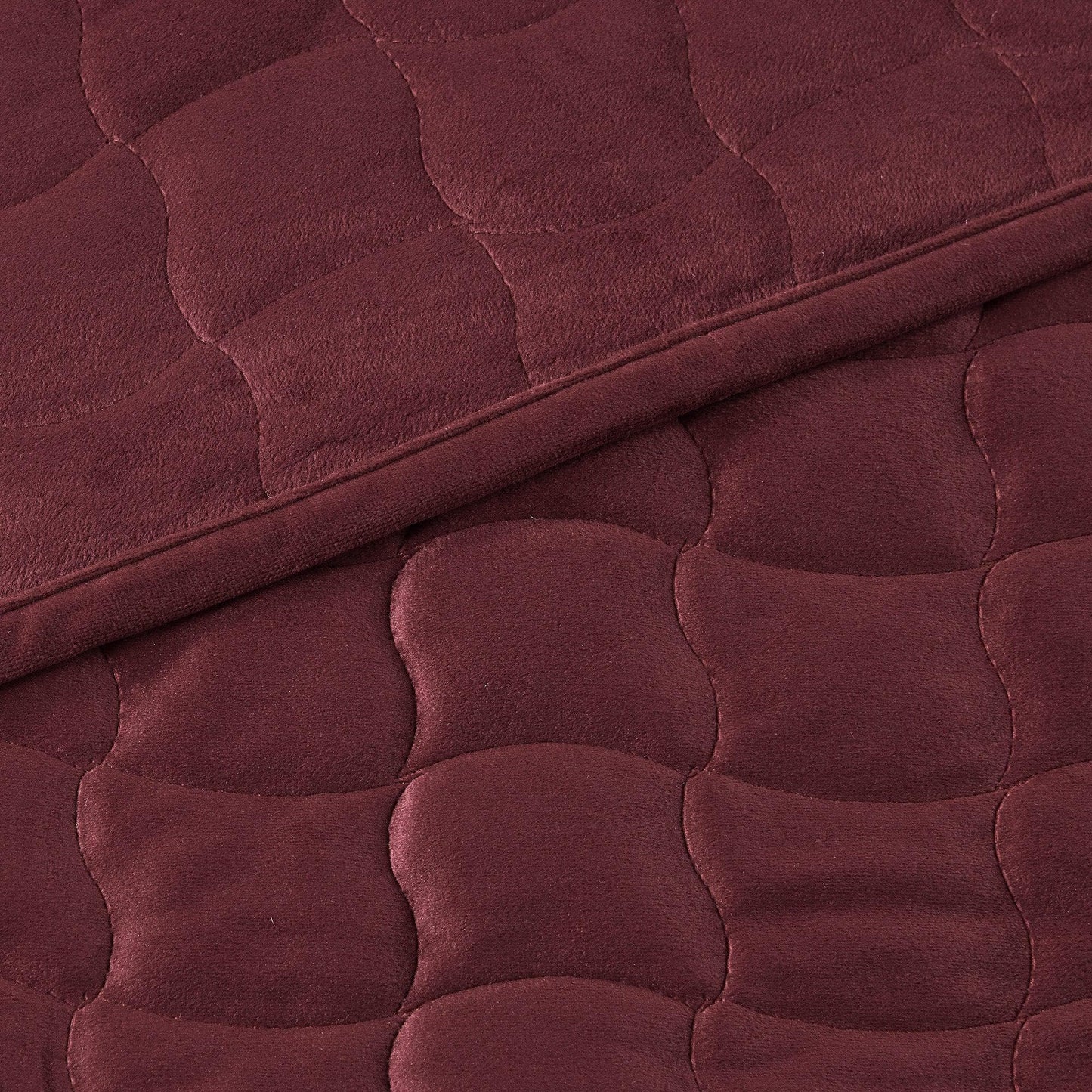 Vivica Velvet Box-Stitched Quilt Set