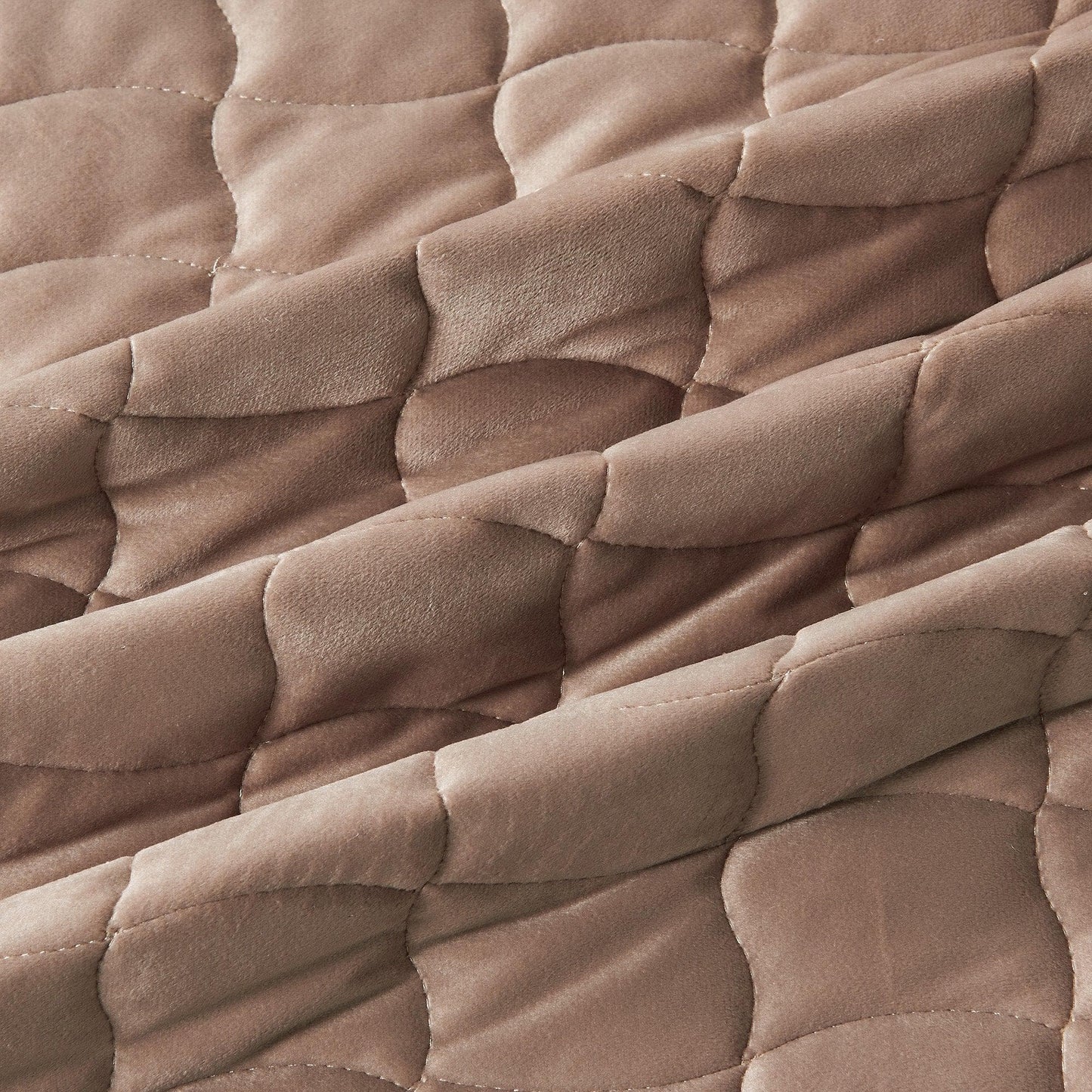Vivica Velvet Box-Stitched Quilt Set