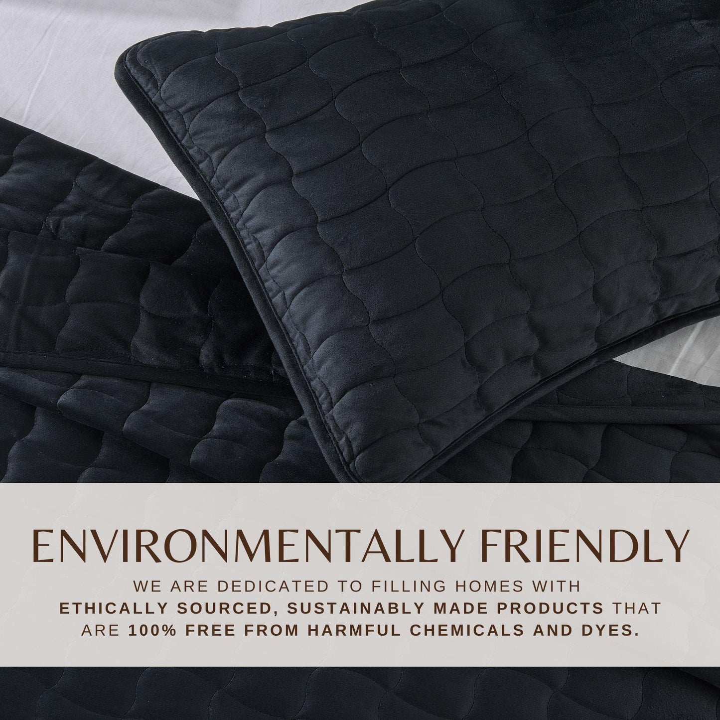 Vivica Velvet Box-Stitched Quilt Set