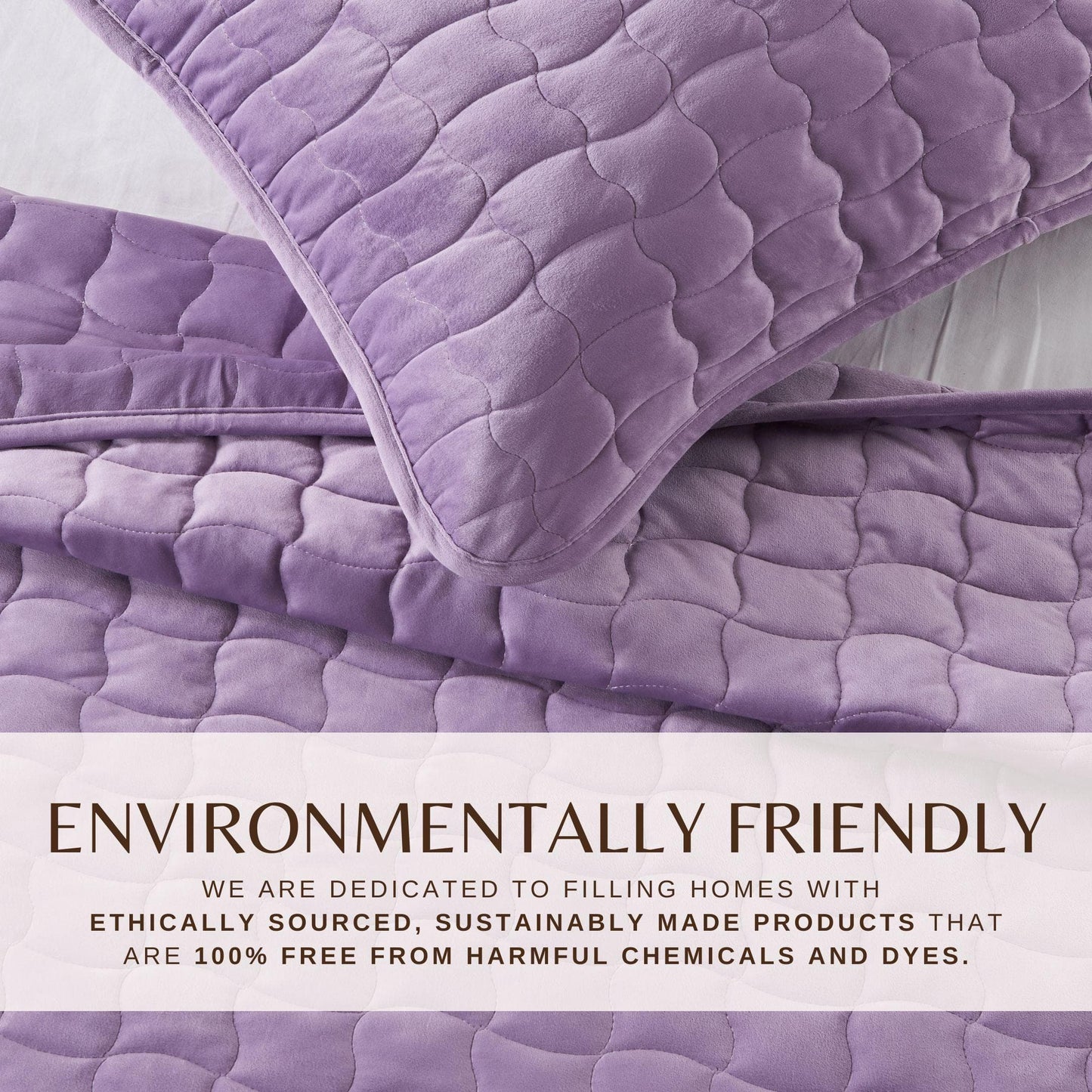 Vivica Velvet Box-Stitched Quilt Set