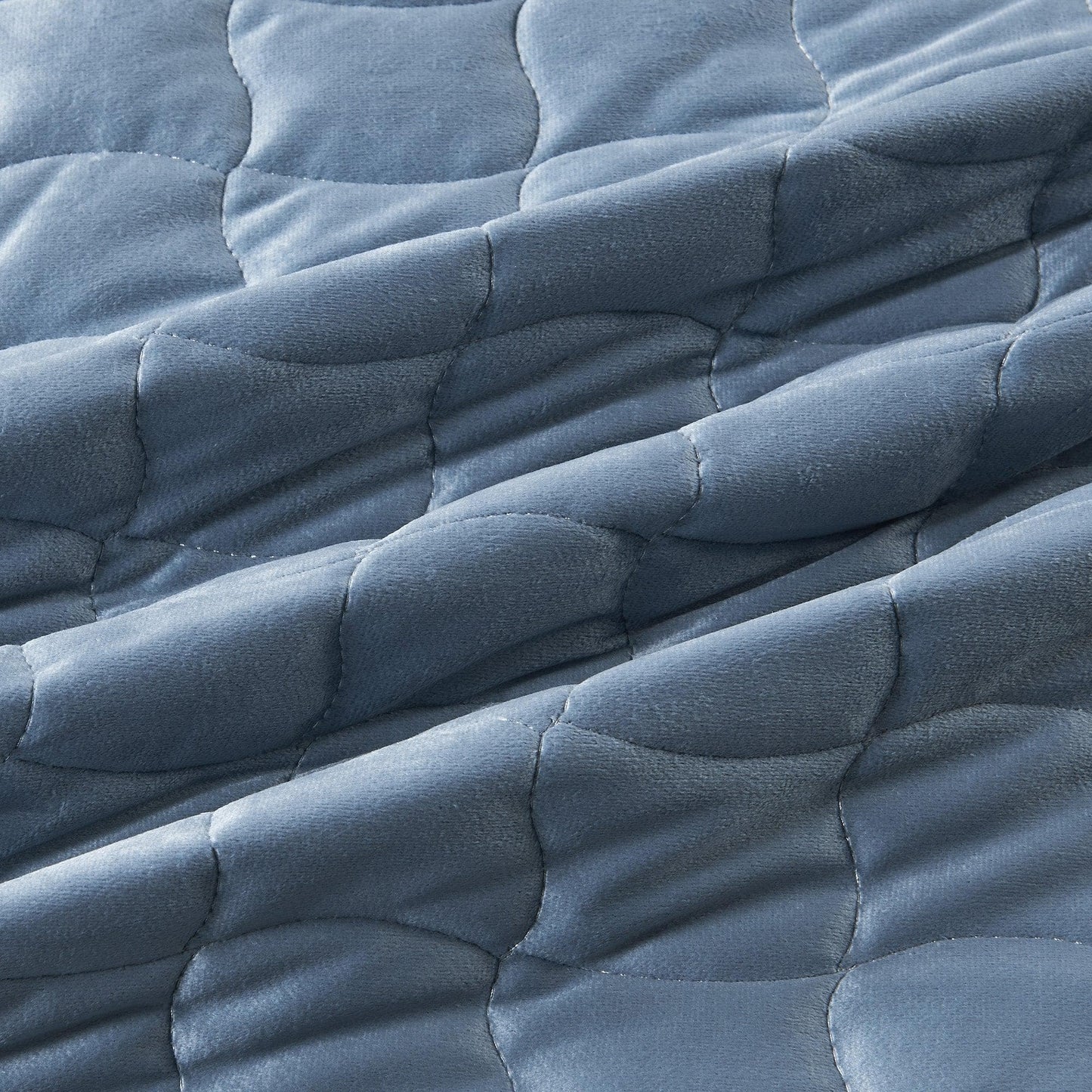 Vivica Velvet Box-Stitched Quilt Set