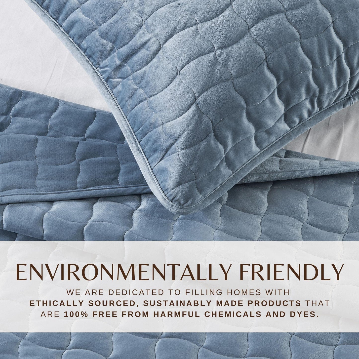 Vivica Velvet Box-Stitched Quilt Set