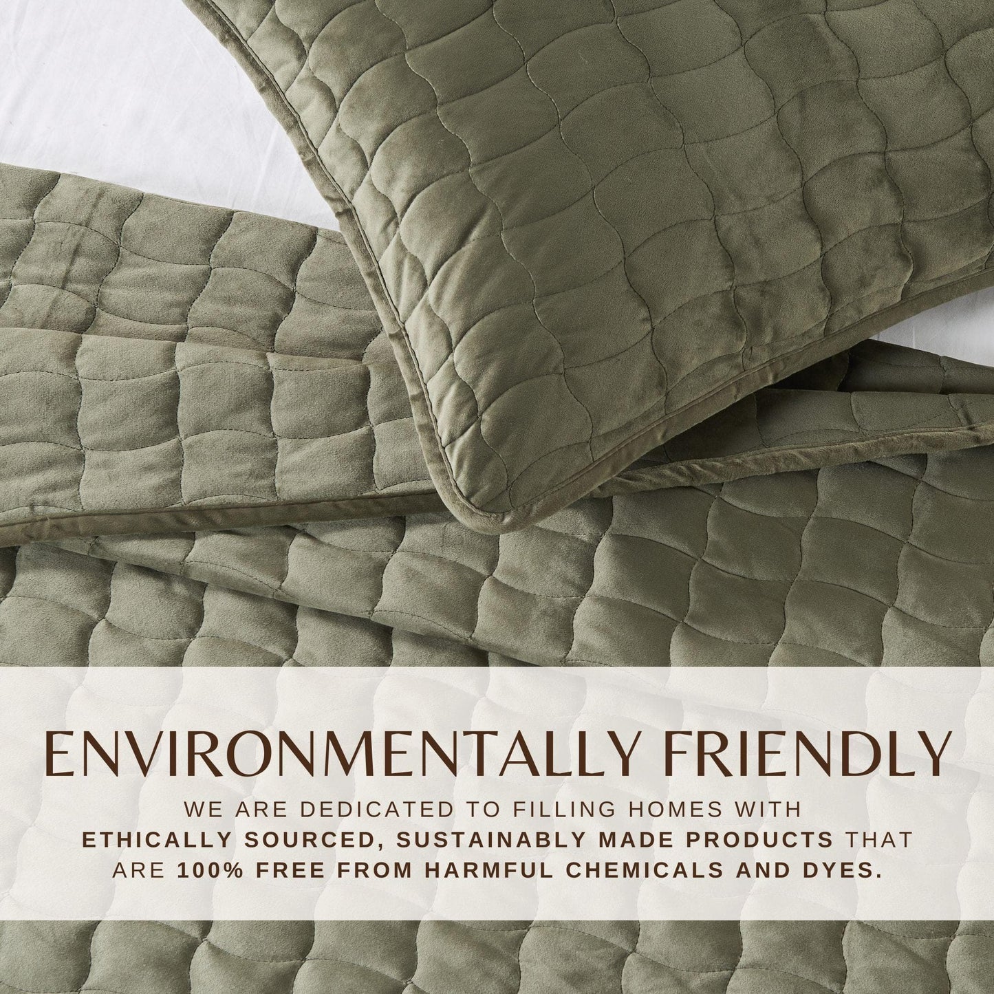 Vivica Velvet Box-Stitched Quilt Set