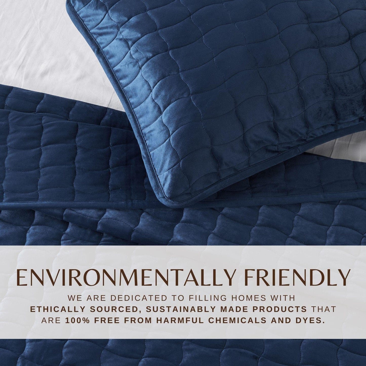 Vivica Velvet Box-Stitched Quilt Set
